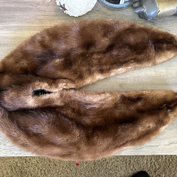 Mink fur Jackets & Blazers - Genuine mink fur coat collar lined